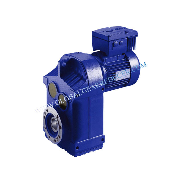 F Series Foot Mounted Helical Geared Motor with Solid Output Shaft